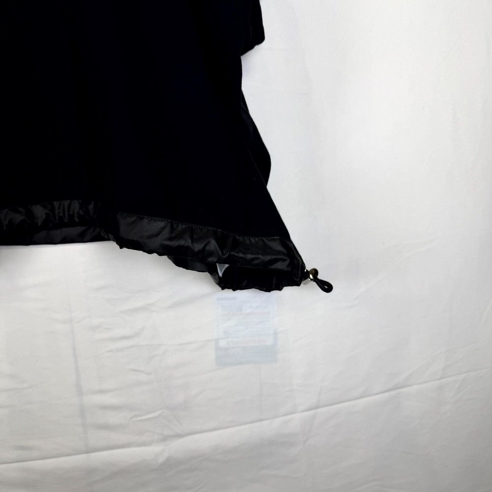 Sacai Satin x Cotton Jersey T-Shirt Women's 2 Black Rib-Knit Designer Archive - Picture 3 of 7